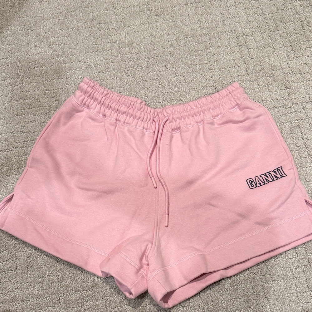 Ganni Light Pink Athletic Shorts